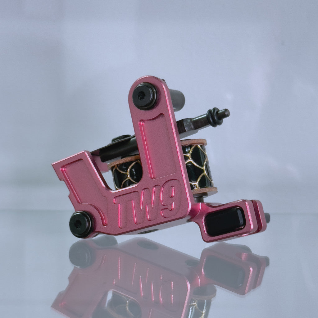 LEBA V2 2.0 rose gold coil tattoo machine with clipcord connection