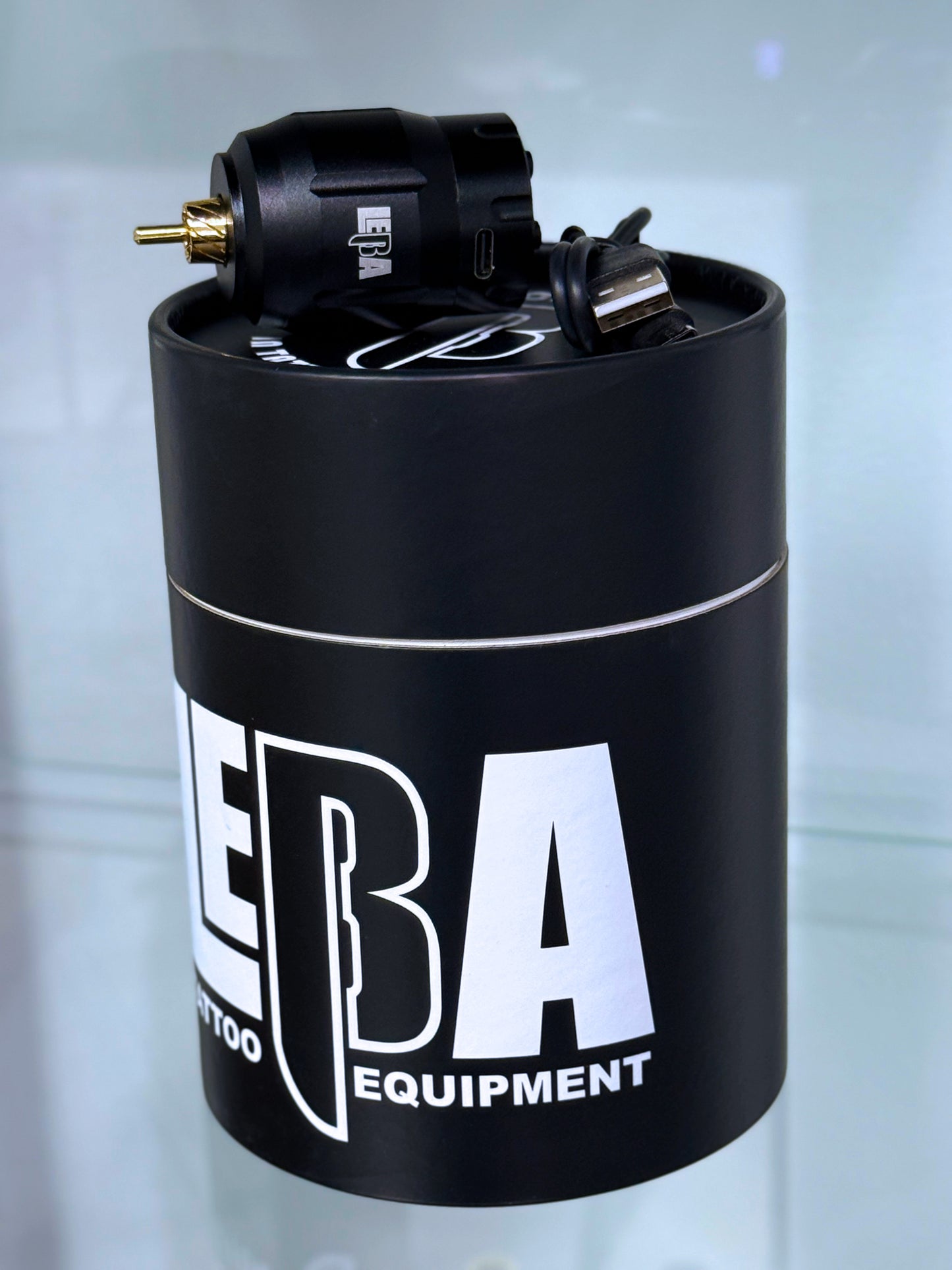 LEBA rotary pen tattoo machine with wireless battery included packaging
